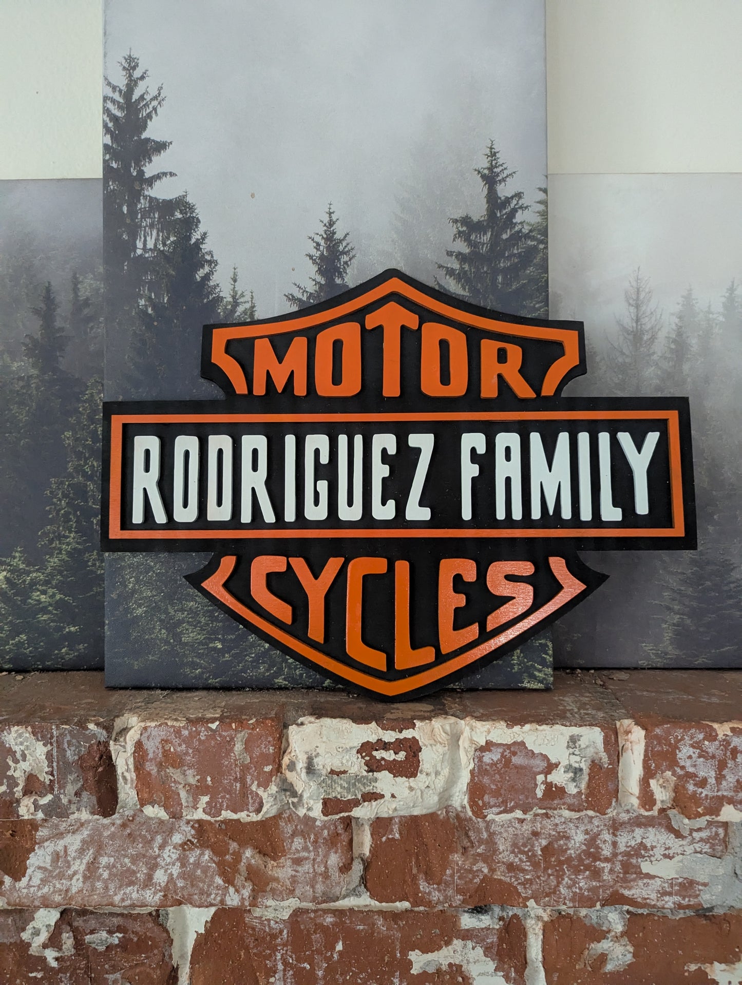 Personalized Family Motorcycles Wood Sign – 1/8″ Baltic Birch