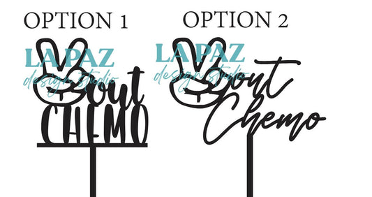 Peace Out Chemo Cake Topper - Cancer Survivor Celebration