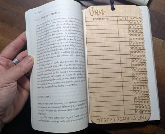 2025 Reading List & Habit Tracker Bookmark
