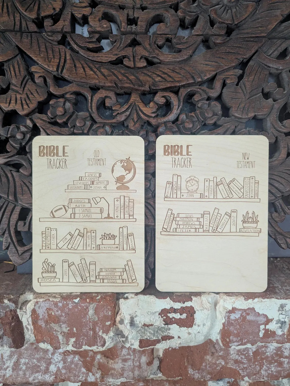 SVG FILE ONLY - The Books of the Bible Bookshelf Tracker | Bible Reading Tracker Reading Log | Complete with Old + New Testaments - Two Versions