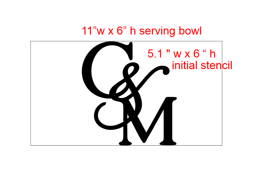 Monogram Cake Stencil | Reusable Cake Stencil | Medium
