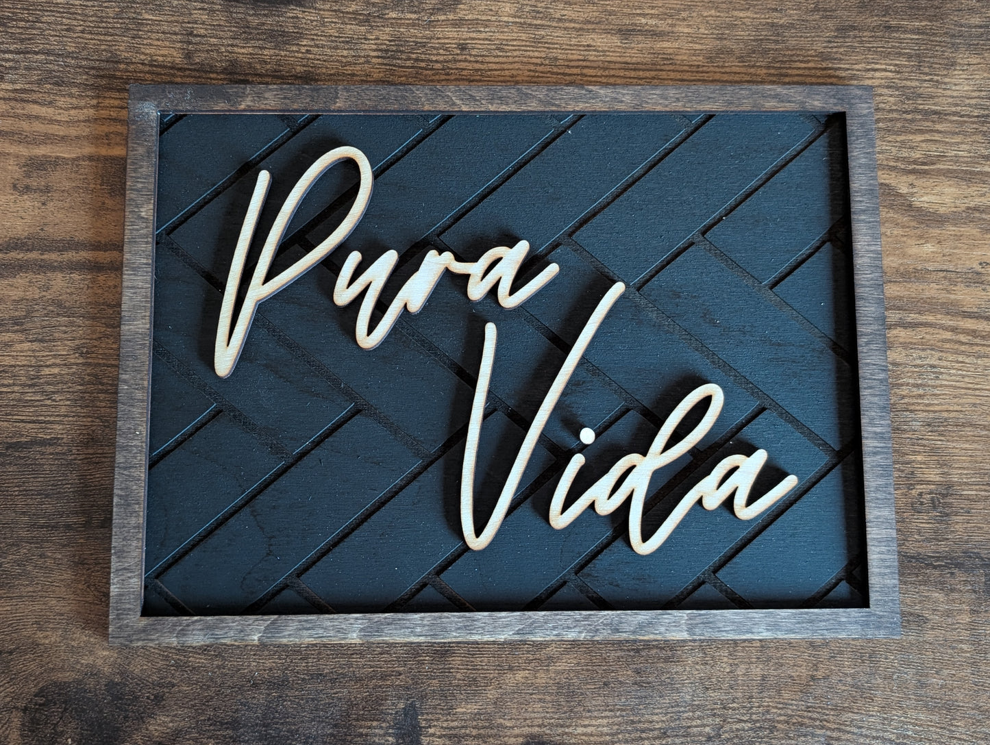 Pura Vida – Layered Wood Wall Art (3 Sizes)
