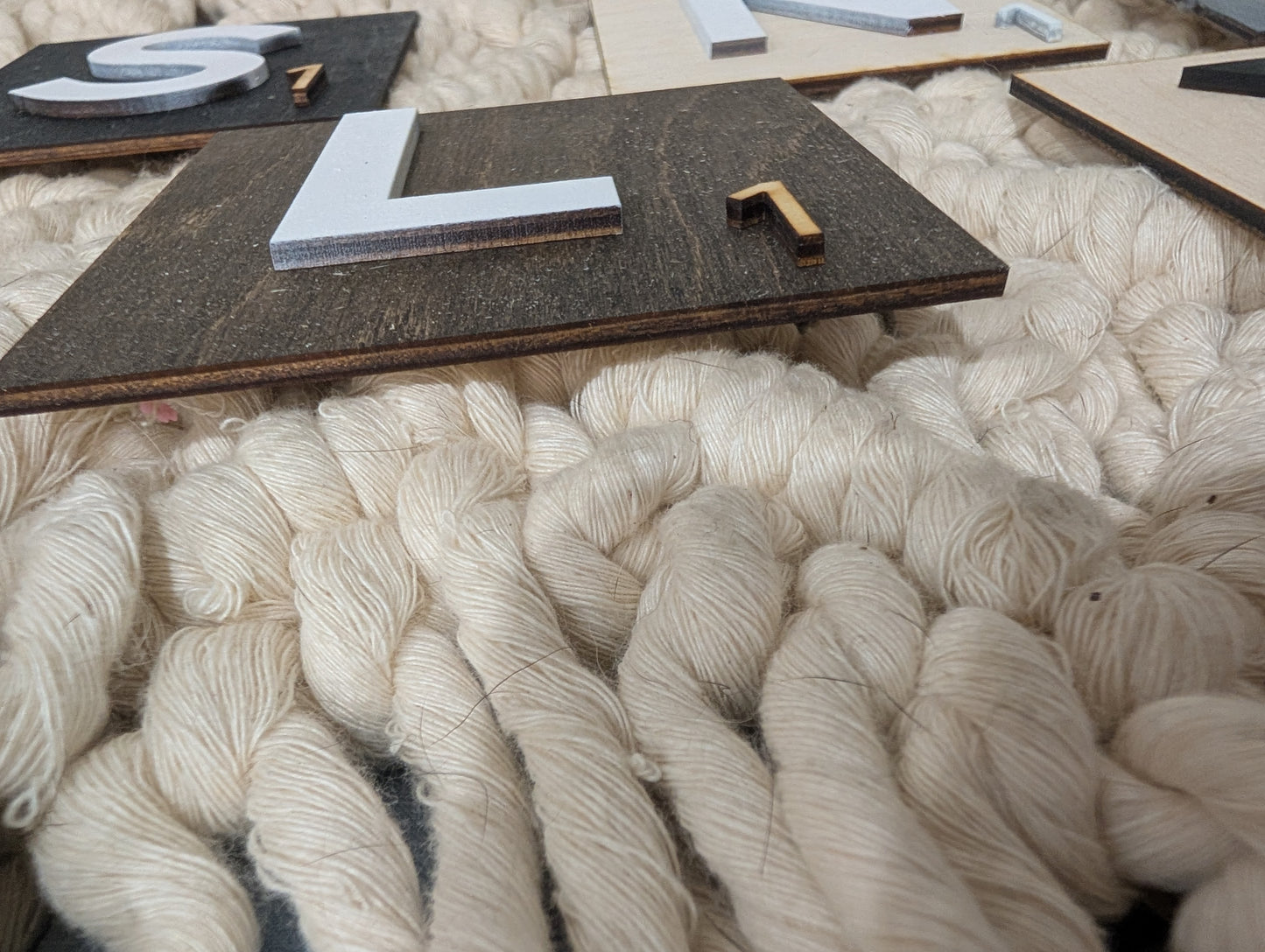 Custom Scrabble Letter Tile Wood Sign – Double Layered Baltic Birch