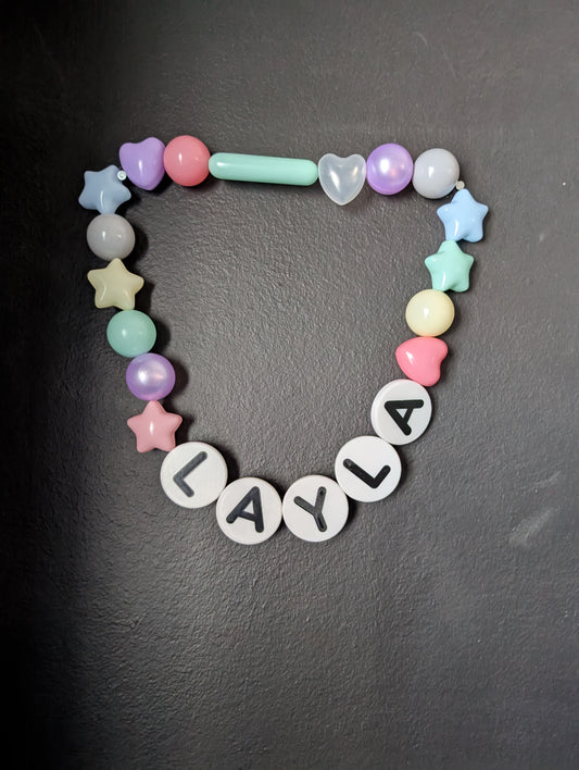 Oversized 3D Printed Friendship Charm Letter Bracelet Beads - DIY Custom Name Beads for Necklaces or Garland