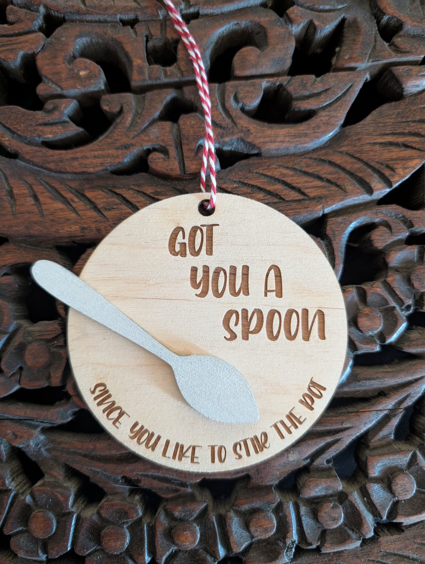 Funny Laser-Cut Ornaments – Spoon, Treadmill & Jumper Cables