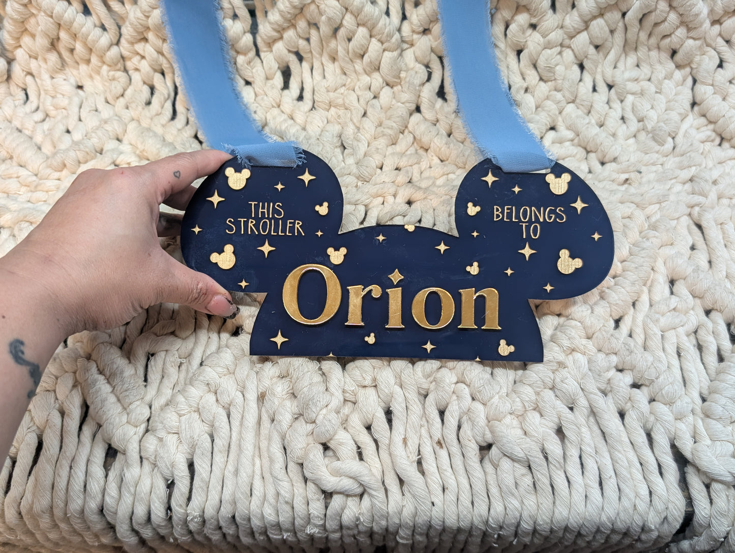 Personalized Stroller Name Sign for Disneyland Trips
