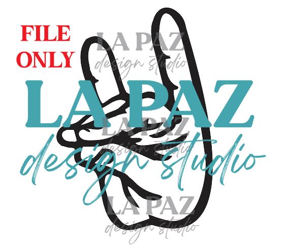 SVG FILE ONLY - Wolf Hands - Cut File - Engraving File