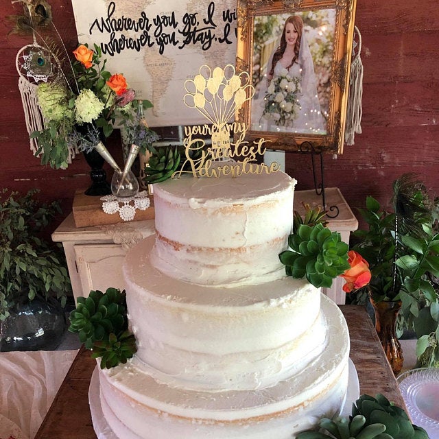 You're My Greatest Adventure Up House Cake Wedding Keepsake Topper