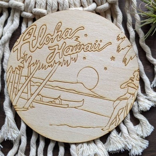 Aloha Hawaii DIY Crafts Kids Activities Wood Coloring Book Craft