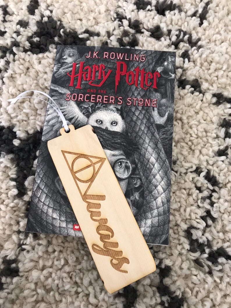 Harry Potter Laser Engraved Wood Bookmark - Always - HP -