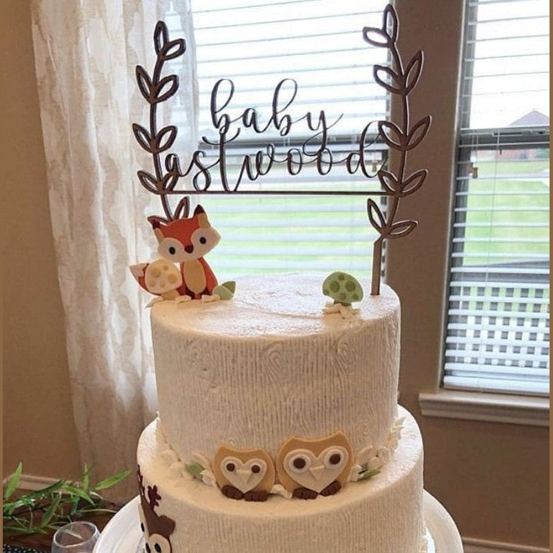 Personalized Baby Name Birthday or Baby Shower Cake Topper