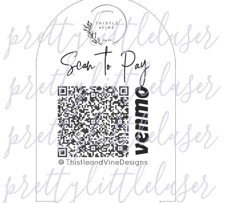 Personalized Modern QR Code Sign Payment Wooden Natural Scan Code Payment Option for Show Fair Quick Payment Collector Scanner Code