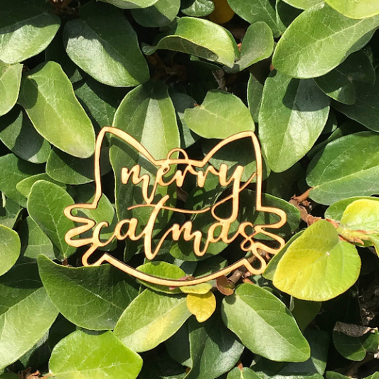 Merry Catmas Christmas Tree Cat LoverOrnament