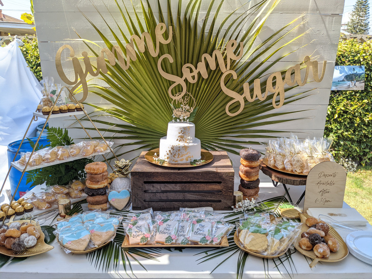 Wood Gimme Some Sugar Sign | Dessert Bar Sign | Wood Dessert Sign | Sweet Tooth Sugar and Sweets Sign