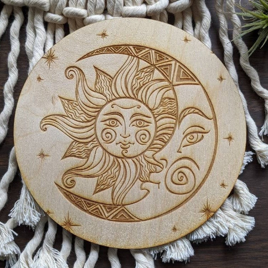 Sun and Moon Faces DIY Crafts Kids Activities Wood Coloring Book Craft