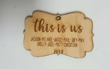 Personalized This is Us Christmas Ornament Keepsake