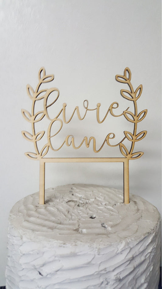 Personalized Name Birthday or Baby Shower or Happy Birthday Cake Topper