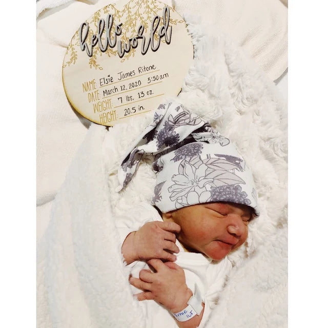 Hello World 3D Hospital Welcome Birth Announcement Details Wood Plaque Photo Prop Sign