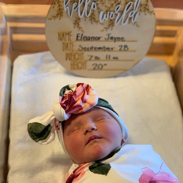 Hello Baby Birth Detail Hospital Sign