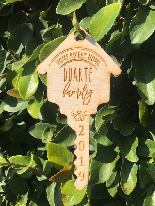 Personalized First Home Sweet Home Key Christmas Ornament Keepsake House Warming Gift Custom Year