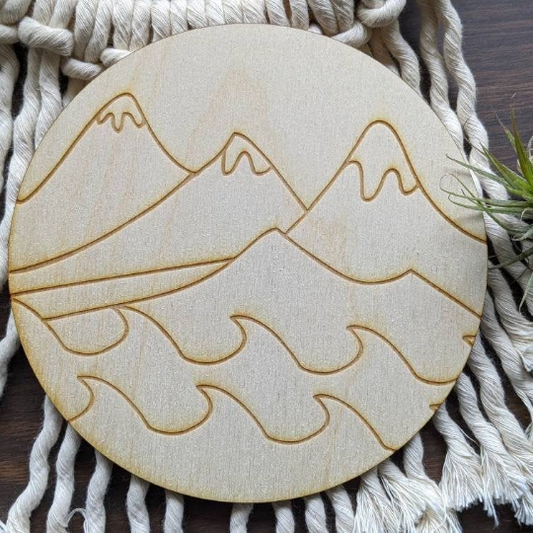 Moving Mountain and Sea DIY Crafts Kids Activities Wood Coloring Book Craft