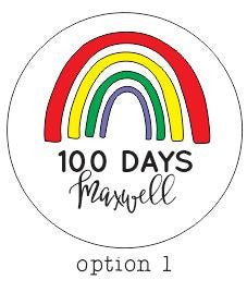PERSONALIZED 100 Days 3D Rainbow Name Announcement