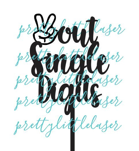 Peace Out Single Digits Cake Topper