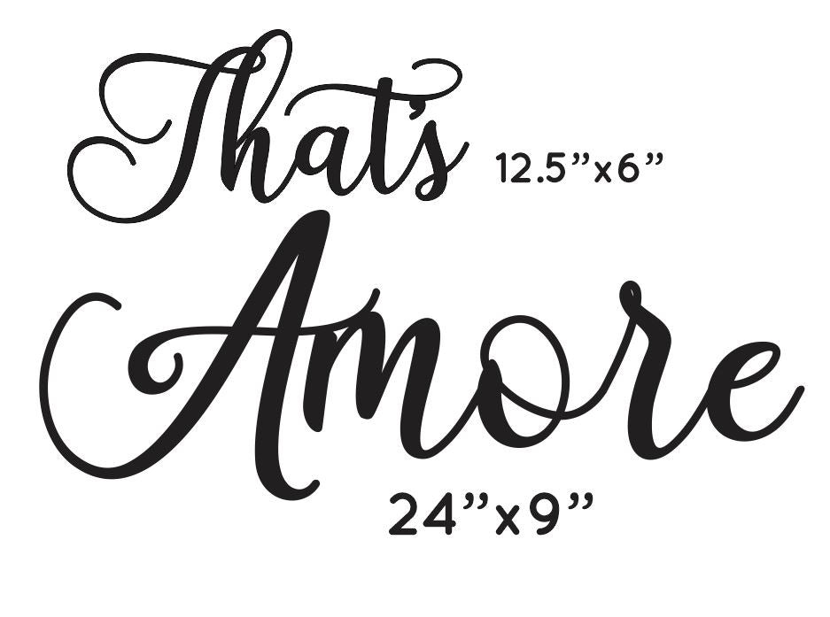 Amore or Amor Wooden Sign Cursive Words