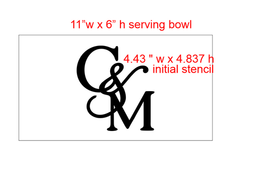 Monogram Cake Stencil | Reusable Cake Stencil | Small