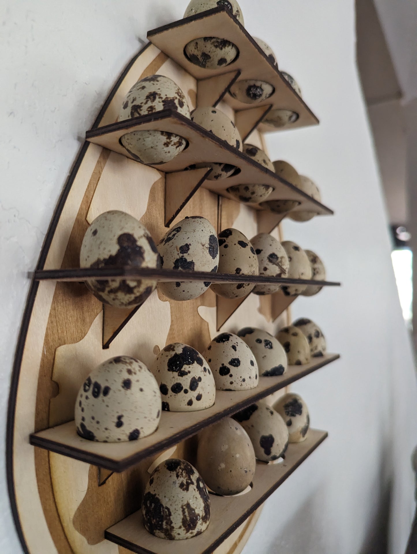 Quail Egg Holder | Wall Wooden Quail Egg holder | Quail Gift | Coturnix Quail Decor | Quail Egg Display | Quail Egg Home Decor