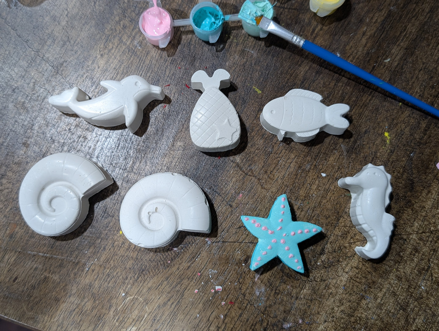 DIY Paint Kit for Kids | Plaster Painting Craft Kit | Gnome, Dinosaurs, Flowers, Space, Shells, Easter & More