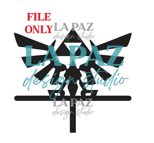 SVG FILE ONLY - Zelda Hylian Crest Tri Force - Cut File - Engraving File