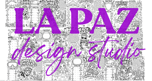 Personalized Kids Activity Placemats – Custom Birthday Party Coloring Mats