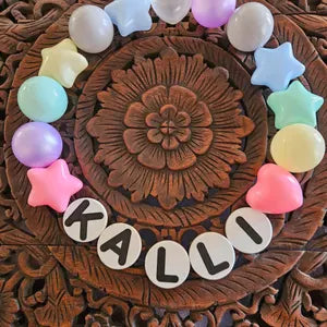 Oversized 3D Printed Letter Beads Banner | Custom Name Party Decor | Personalized Bead Garland
