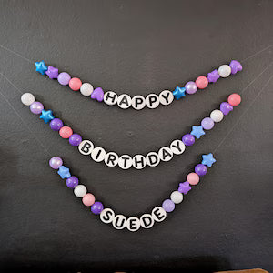 Oversized 3D Printed Letter Beads Banner | Custom Name Party Decor | Personalized Bead Garland