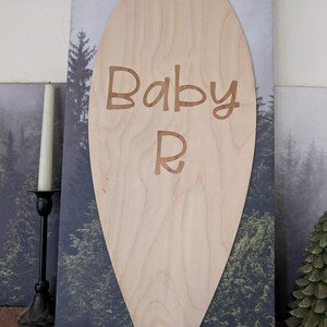 Custom Surfboard Name Sign | The Big One Beach Party Decor | Personalized Surf Nursery Wall Decor