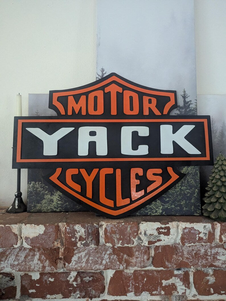 Personalized Family Motorcycles Wood Sign – 1/8″ Baltic Birch