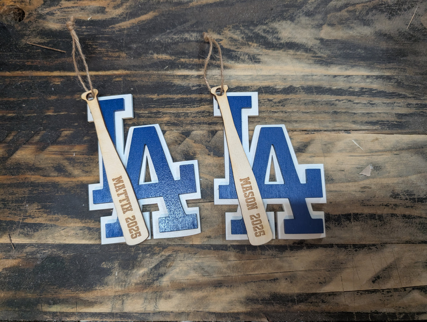 Los Angeles Monogram Wood Ornament – LA City Gift