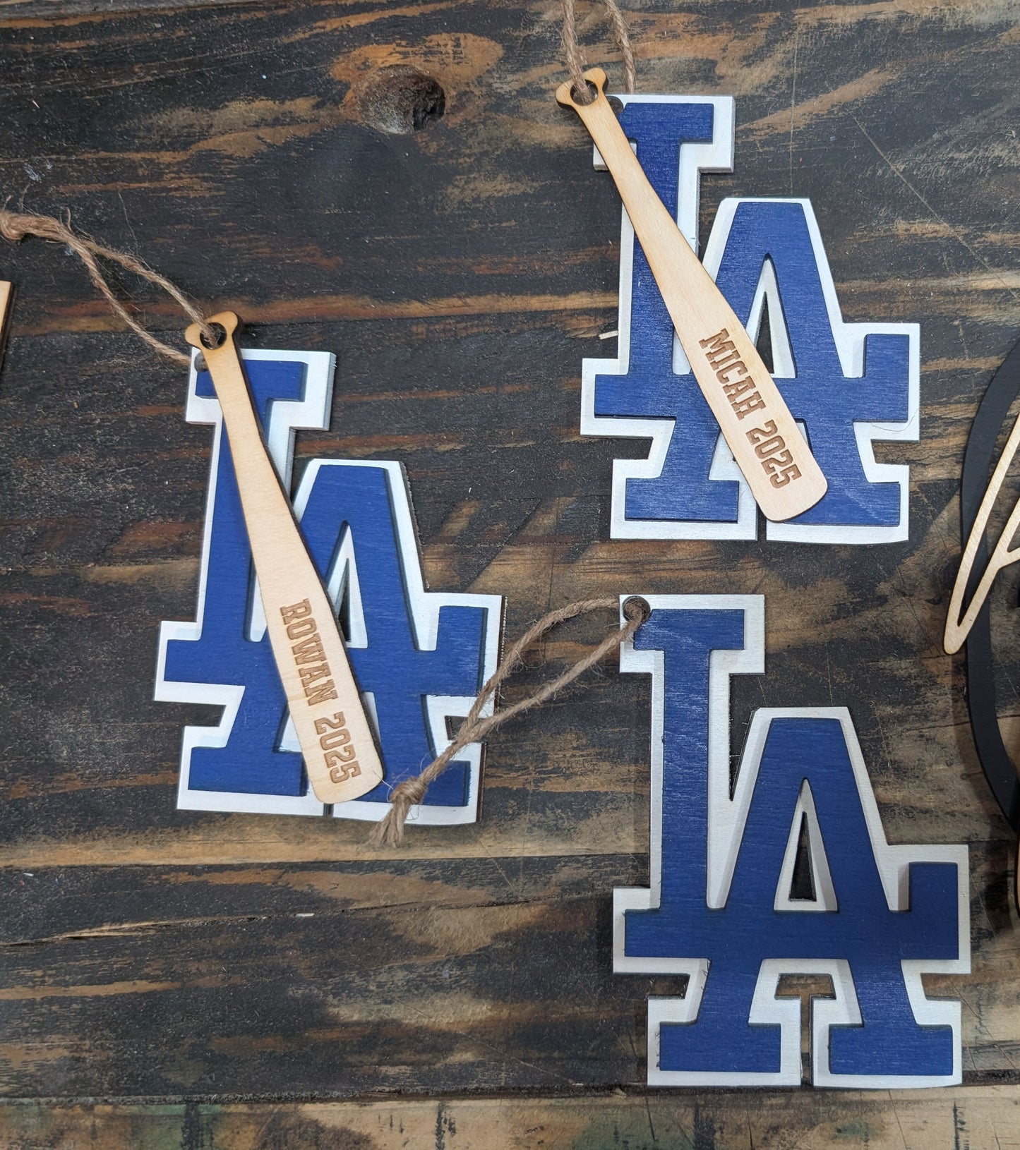 Los Angeles Monogram Wood Ornament – LA City Gift