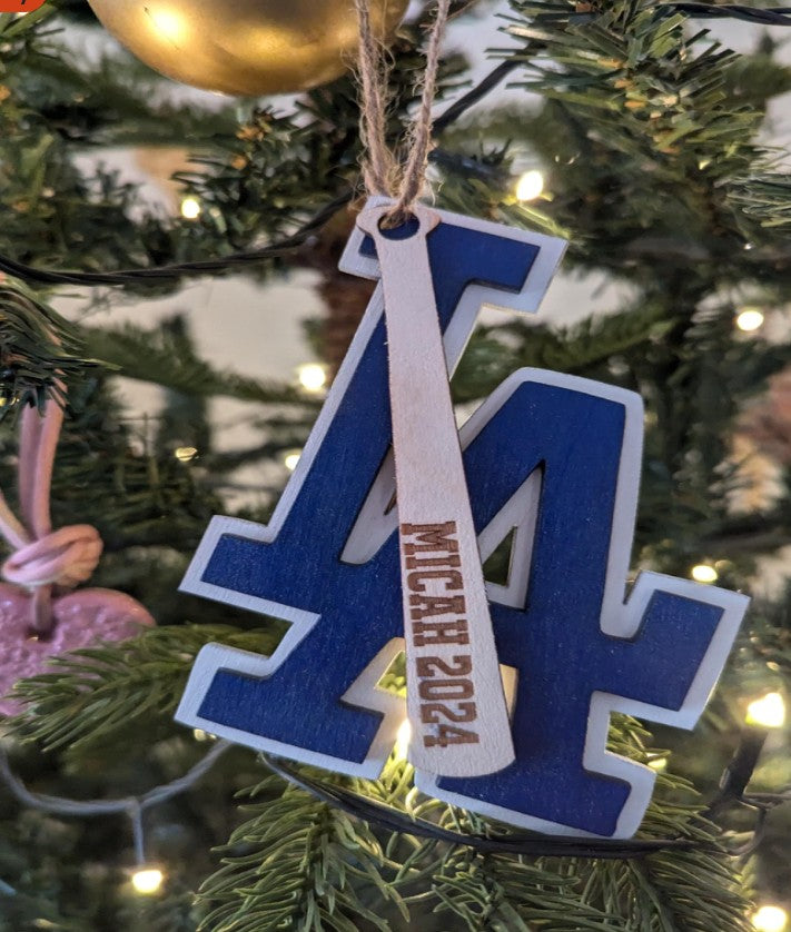 Los Angeles Monogram Wood Ornament – LA City Gift
