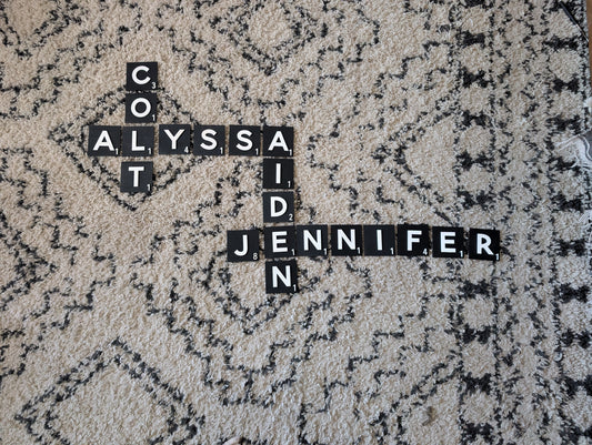 Custom Scrabble Letter Tile Wood Sign – Double Layered Baltic Birch