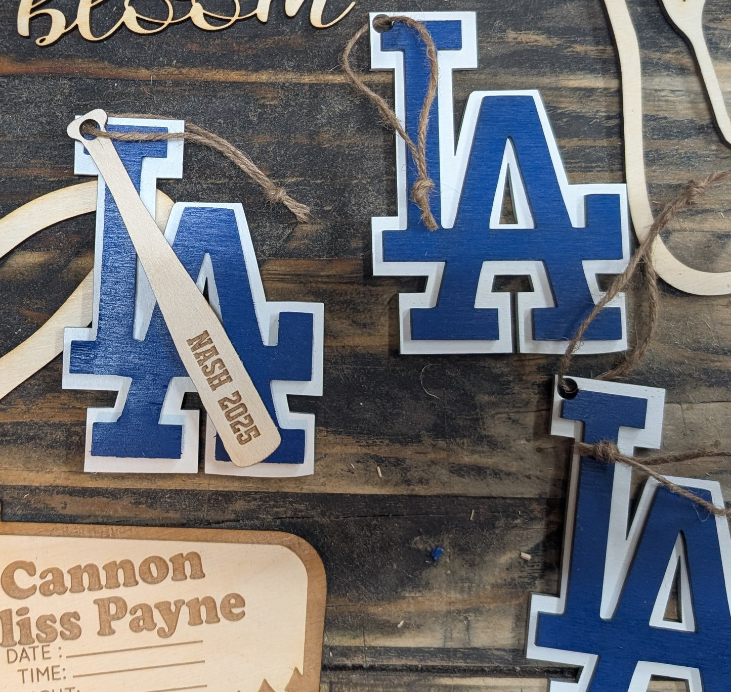 Los Angeles Monogram Wood Ornament – LA City Gift