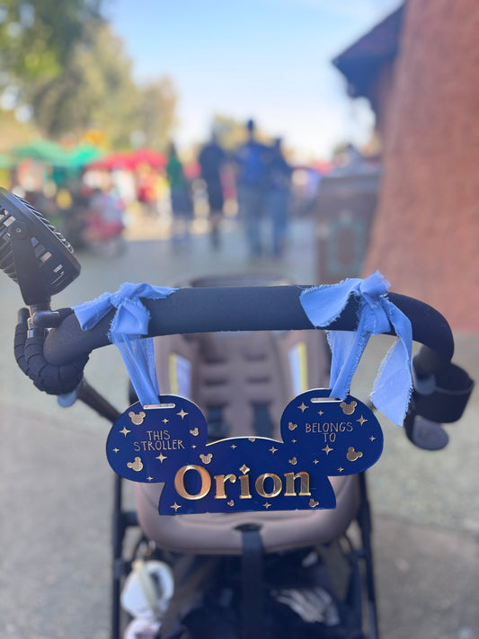 Personalized Stroller Name Sign for Disneyland Trips