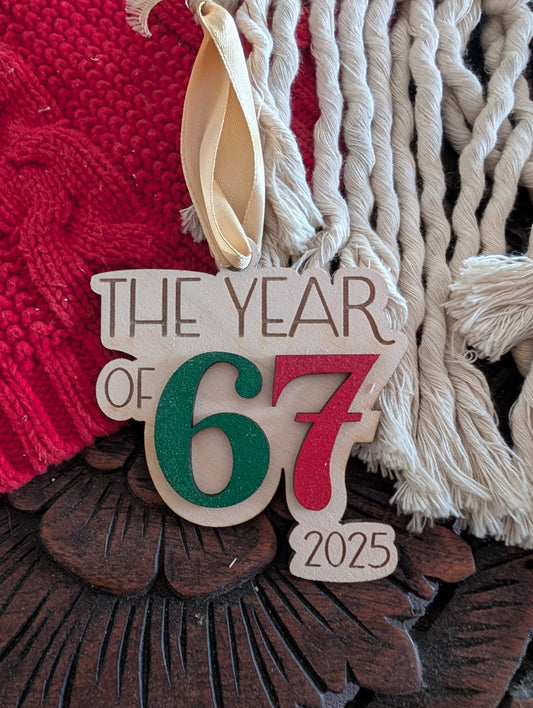 The Year of 6 7 Ornament – Viral Slang Christmas Ornament