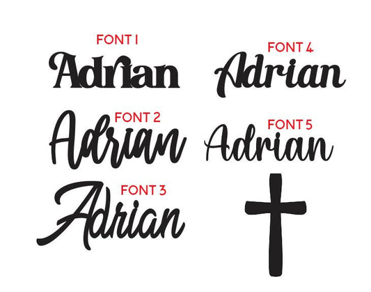 Personalized Baptism and Name Cake Plate | Baby Christening Cake Name Plaque | Cross Name Cake Plate | Child Christening Cake Decoration