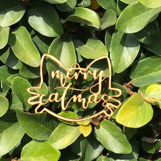 Merry Catmas Christmas Tree Cat LoverOrnament