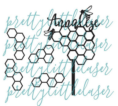 Personalized Baby Bee Cake Topper | Bumble Bee Baby Shower Cake Topper | Bee Party | Birthday | Bee Lover | Bee Day Cake Topper | Honeybee