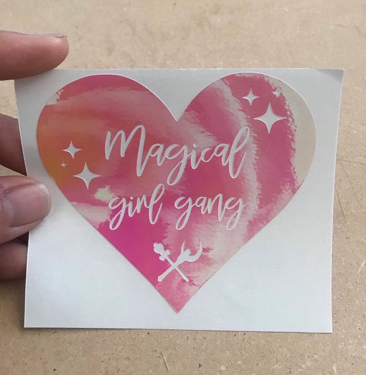 Magical Girl Gang Kawaii Sailor Sticker Moon Luna Decal Tumbler Water Bottle Vinyl Sticker Holographic Decal by Size Design Planner